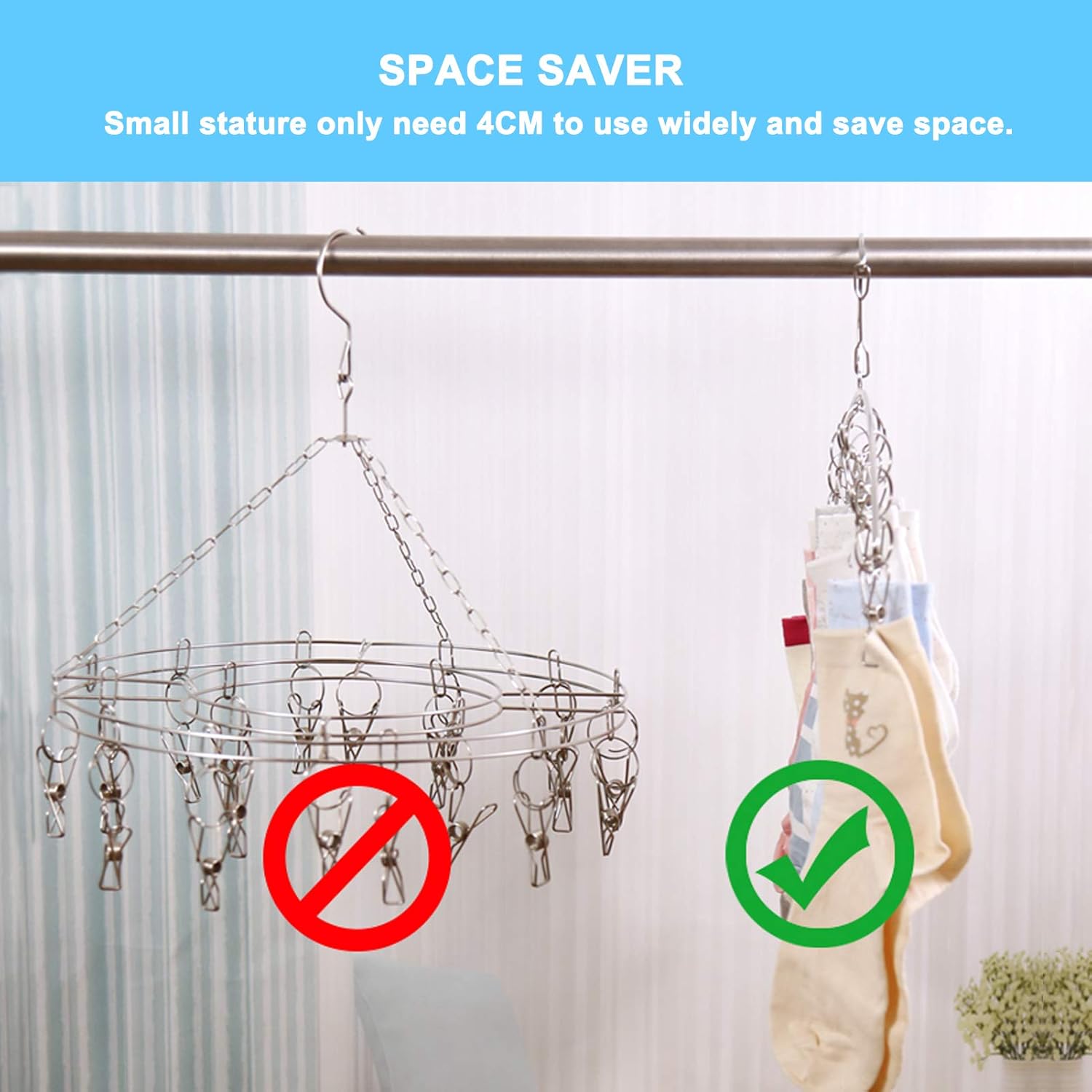 Clothes Hanr Clips Laundry Drying Ra, Clothes Drying Ra