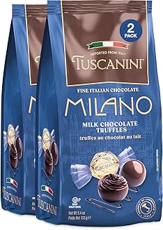 Tuscanini Fine Italian Milk Chocolate Truffles, Milano, 5.4oz (2 Pack) | Gourmet Italian | Premium Gift | Perfect for Holidays & Celebrations