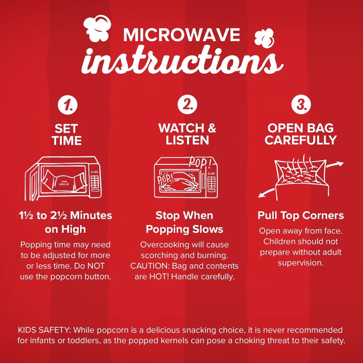 Microwave Popcprn Tender White Gourmet Popping Corn - 3,28 oz -12 unidades - Pack Microwave Bags, Tender White Corn with Real Butter, 39.4 oz Value Size + Create Sticker