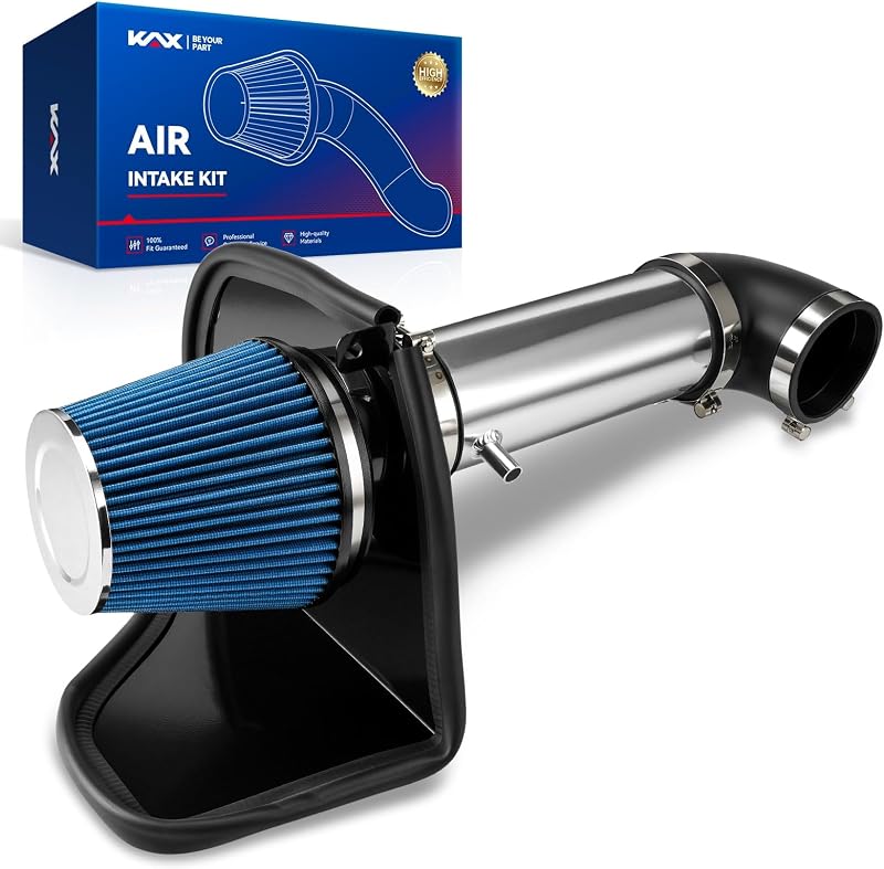 Kit de admissão de ar frio KAX com filtro lavável e escudo térmico para Chrysler 300, Dodge Charger, Challenger e Magnum – 1 unidade