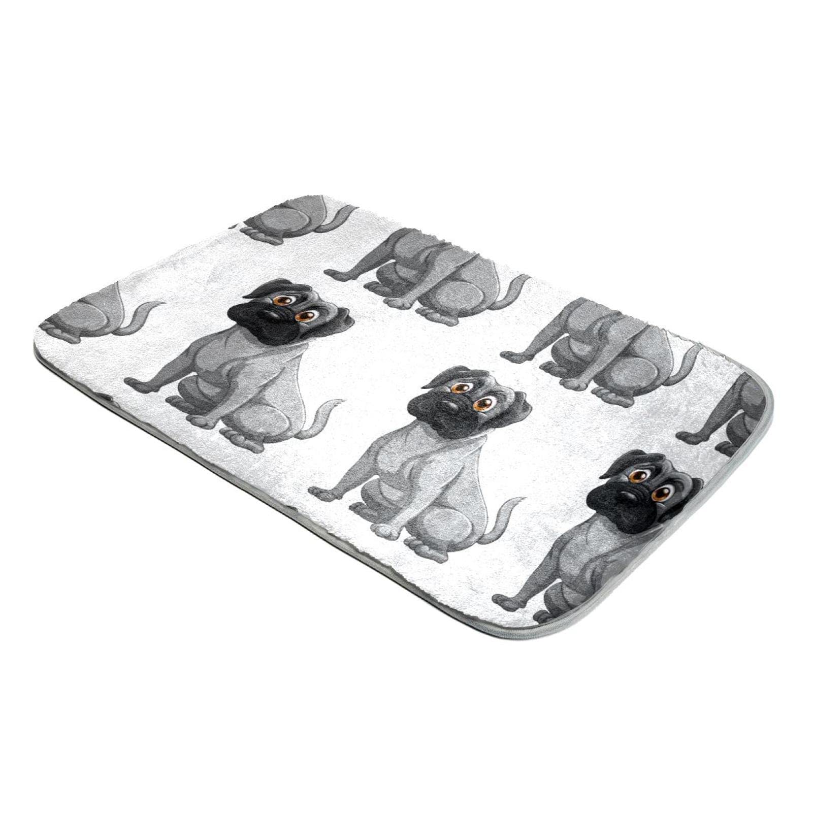Tapis à poils longs carlin en fausse fourrure douce pour chambre 120x160cm