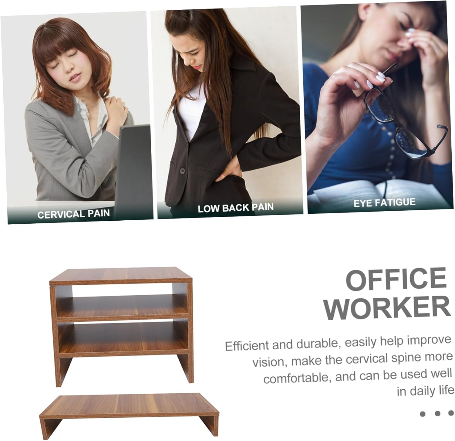 Computer Monitor Holder Heightening Rack Desk Riser Stand for Storage Monitor Risers