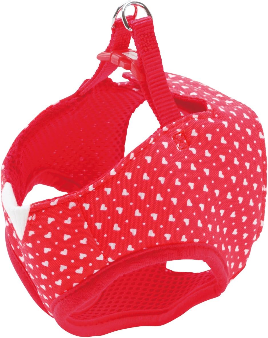 Petio ARFashion Heart Dot Vest Harness for Small Dogs, Red, Size S