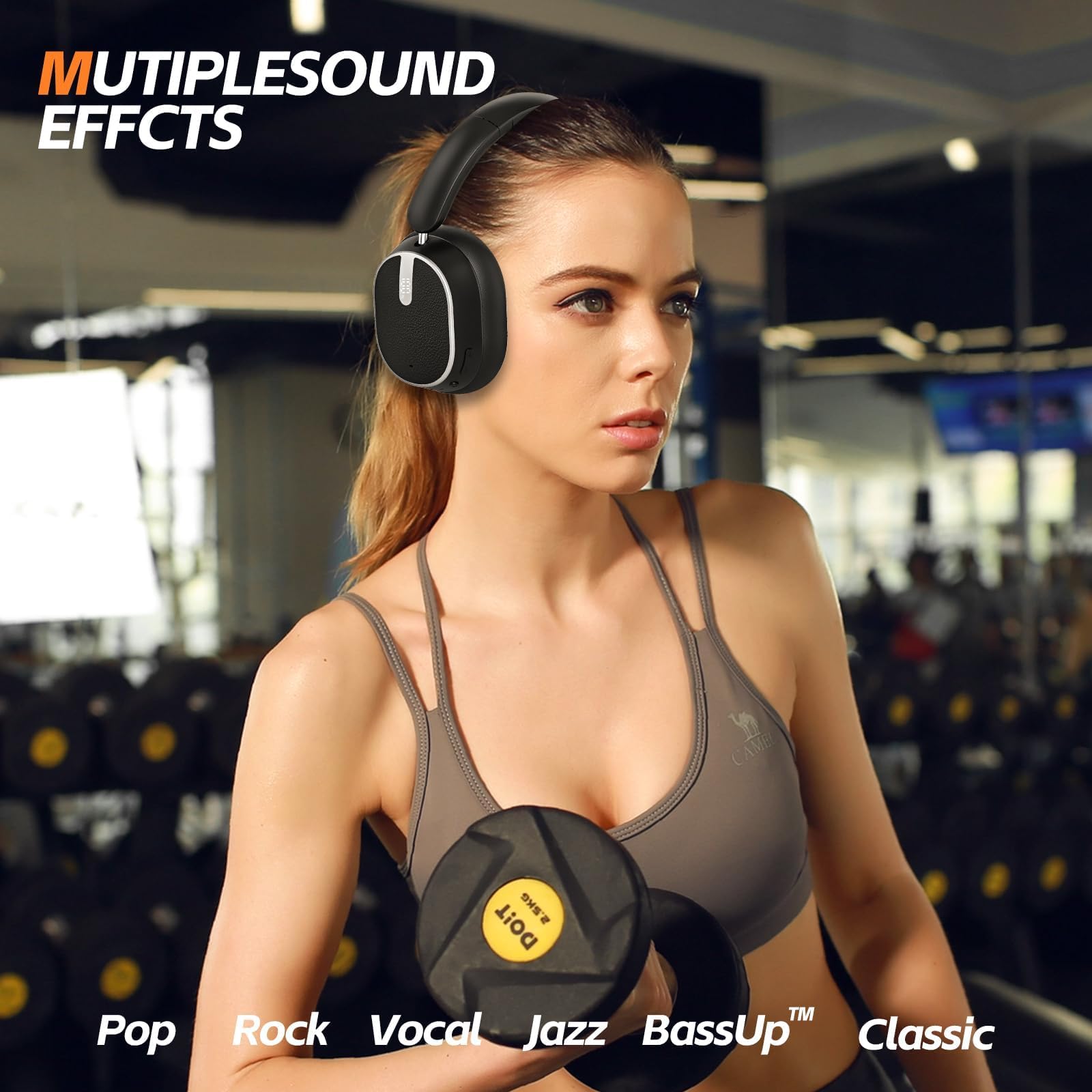 MMWOWARTS Bluetooth 6.0 Over Ear Wireless Headphones with 60H Playtime, Memory Foam Ear Cups for Home Office Travel Black — view 8