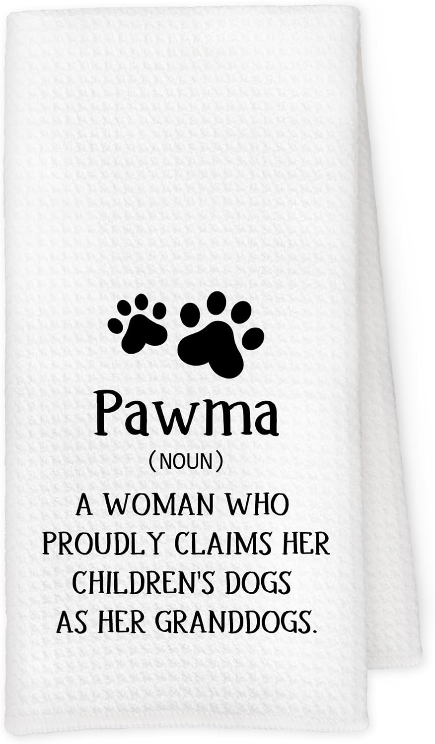 Dog Grandma Gifts Kitchen Towels, Dogs Gifts for Dog Grandparents Owner Lover, Pawma Definition Decorative Hand Tea Dish Towel for Bathroom Kitchen Decor, 16x24 Inch