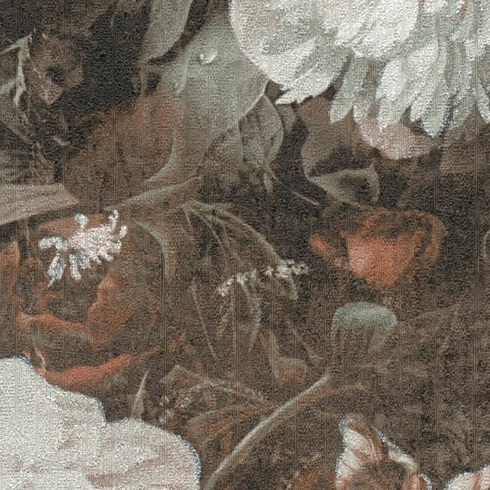 Papier Peint Intissé à Fleurs A.S. Creation 388213 – 10,05 X 0,53 M – Brun – Design Floral élégant