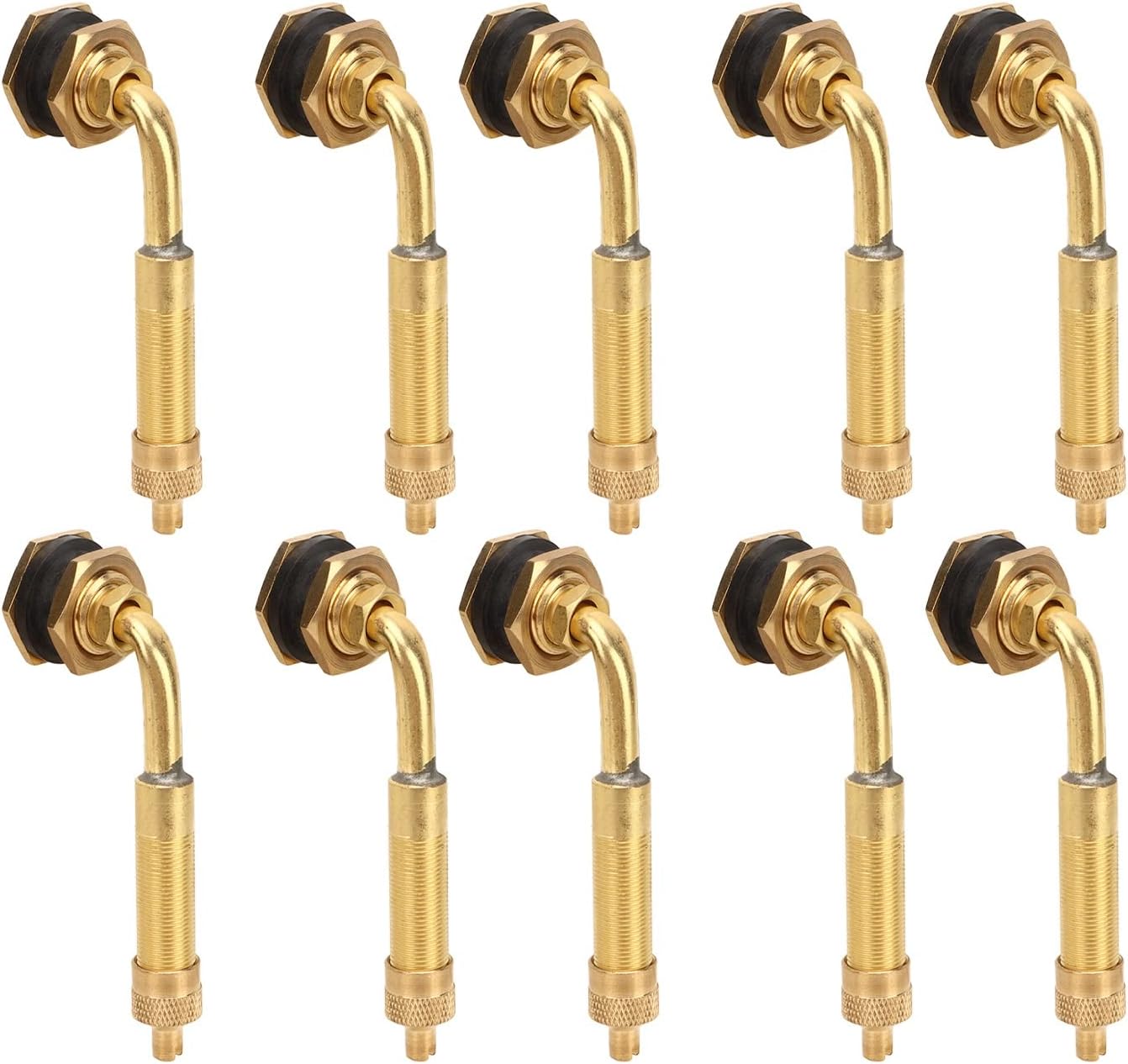 10Pcs Earthmover Tyre Valve Stem Copper Large Bore 60mm to 80mm 45º for Large Loaders Bulldozers Excavators, Automotive Maintenance,valve tool