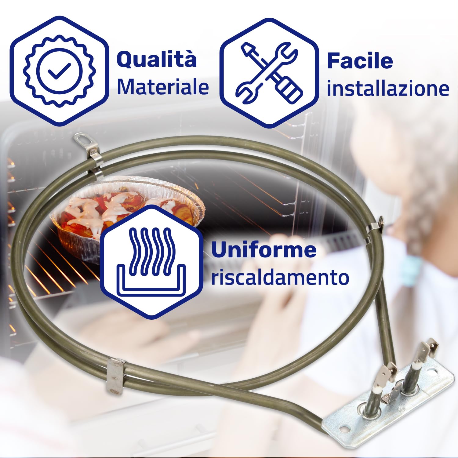 Resistenza Circolare 230V 2000W per Forno 3570424055 3570425052 3570424030 per AEG per Electrolux Riscaldamento Forno Elettrico da Incasso Garanzia di 10 Anni - MONTERAL