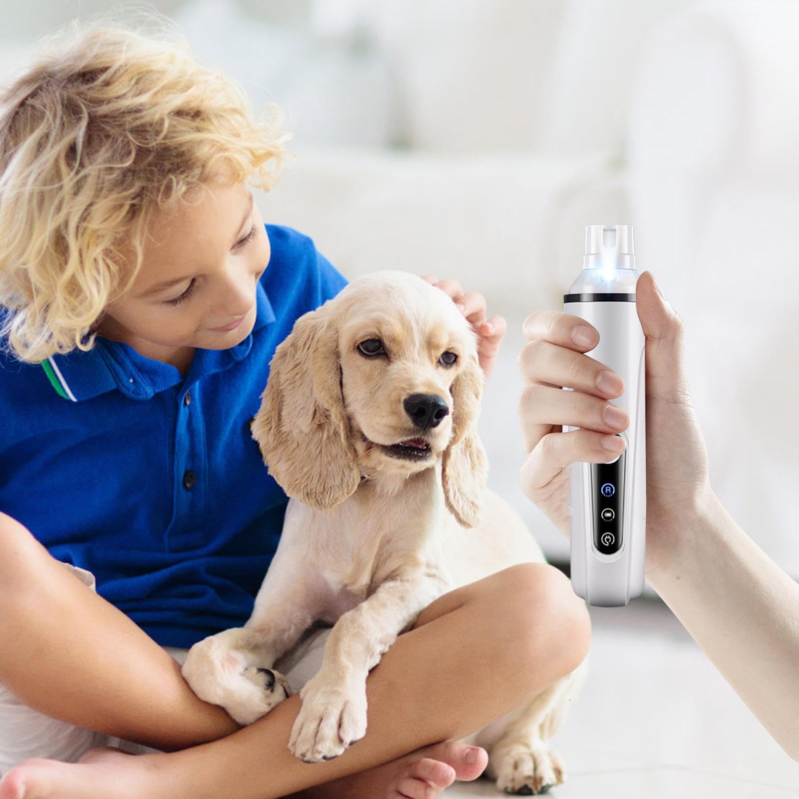 Molinillo de uñas para perros grandes, Quiet Pet Nail Grinder, LED Light Nail Grinder, Easy-To-Use Dog Nail Grinder, Pet Grooming Tool, Pet Nail Grinding Machine, Electric Nail File For Pets