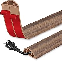 Vista 15 de Cubierta de cable de suelo para cables en el piso, cable autoadhesivo para ocultar cables de piso, cubiertas para protección de cables, evita Madera