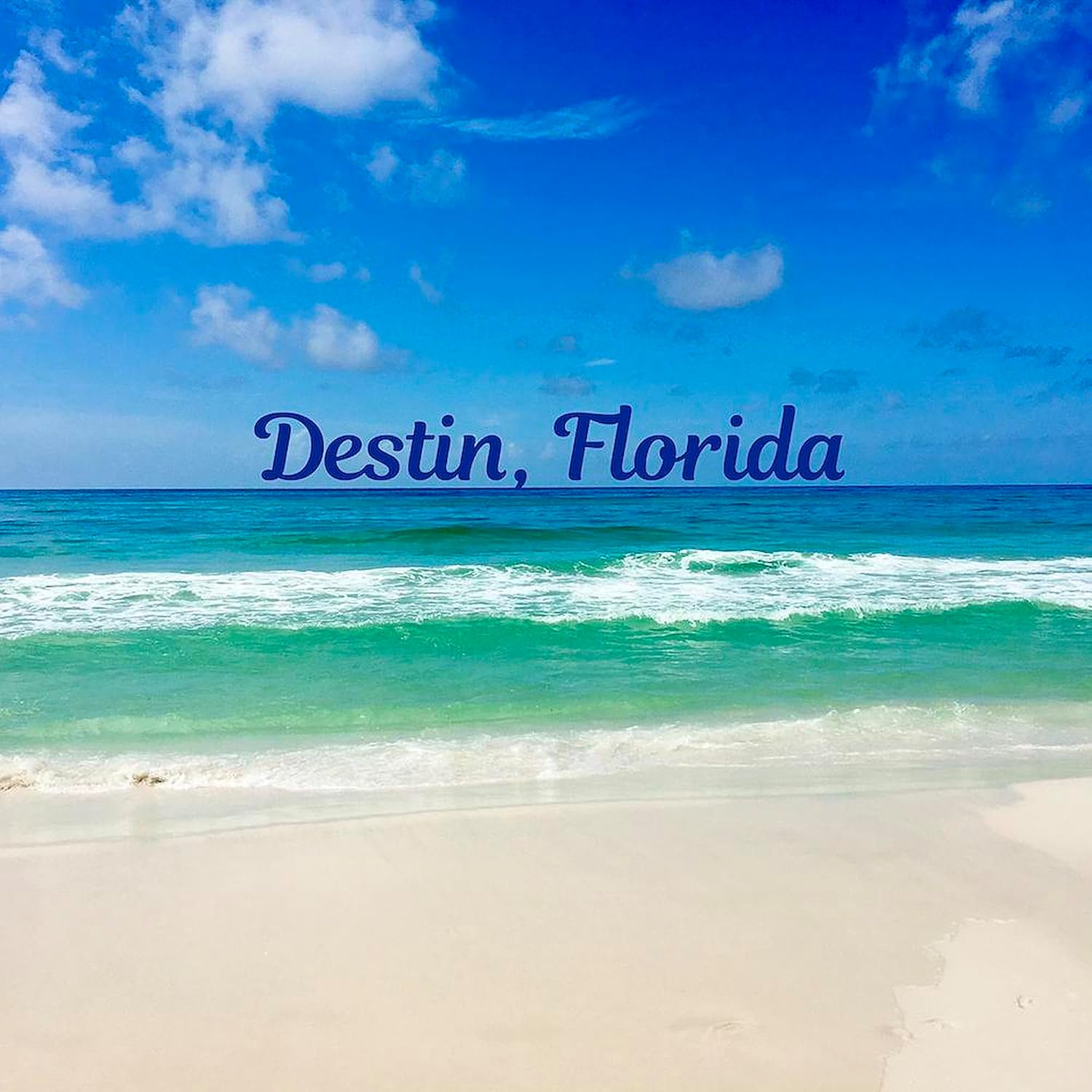 CafePress Destin Beach Round 4" MDF Holiday Ornament