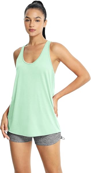 icyzone Camiseta sin Mangas de Yoga Deportiva para Mujer Chaleco Deportivo, Pack de 2 - 2