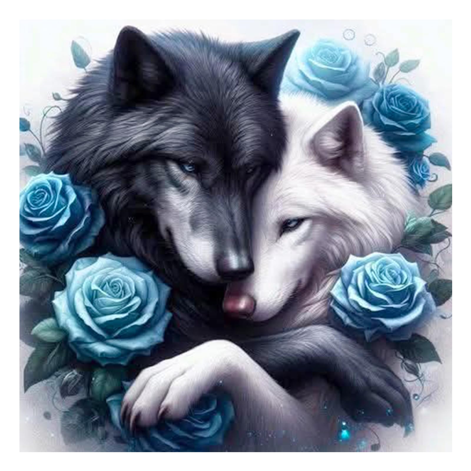AMORARS Diamond Art Kits for Adults, Wolf Diamond Painting โ 5D Round Full Drill Crystal Gem Art Kits โ DIY Home Wall Decor Gifts, 12x12 Inch