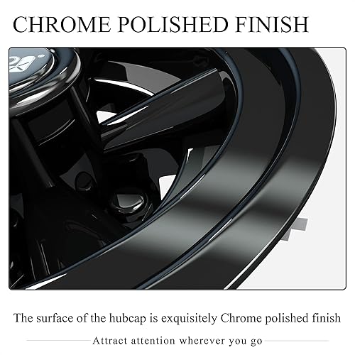 Miniatura 3 de Juego de 4 tapacubos universales para carrito de golf, 8 pulgadas, cromadas SS para carrito de golf, club, coche, EZGO y otros tapacubos de rueda