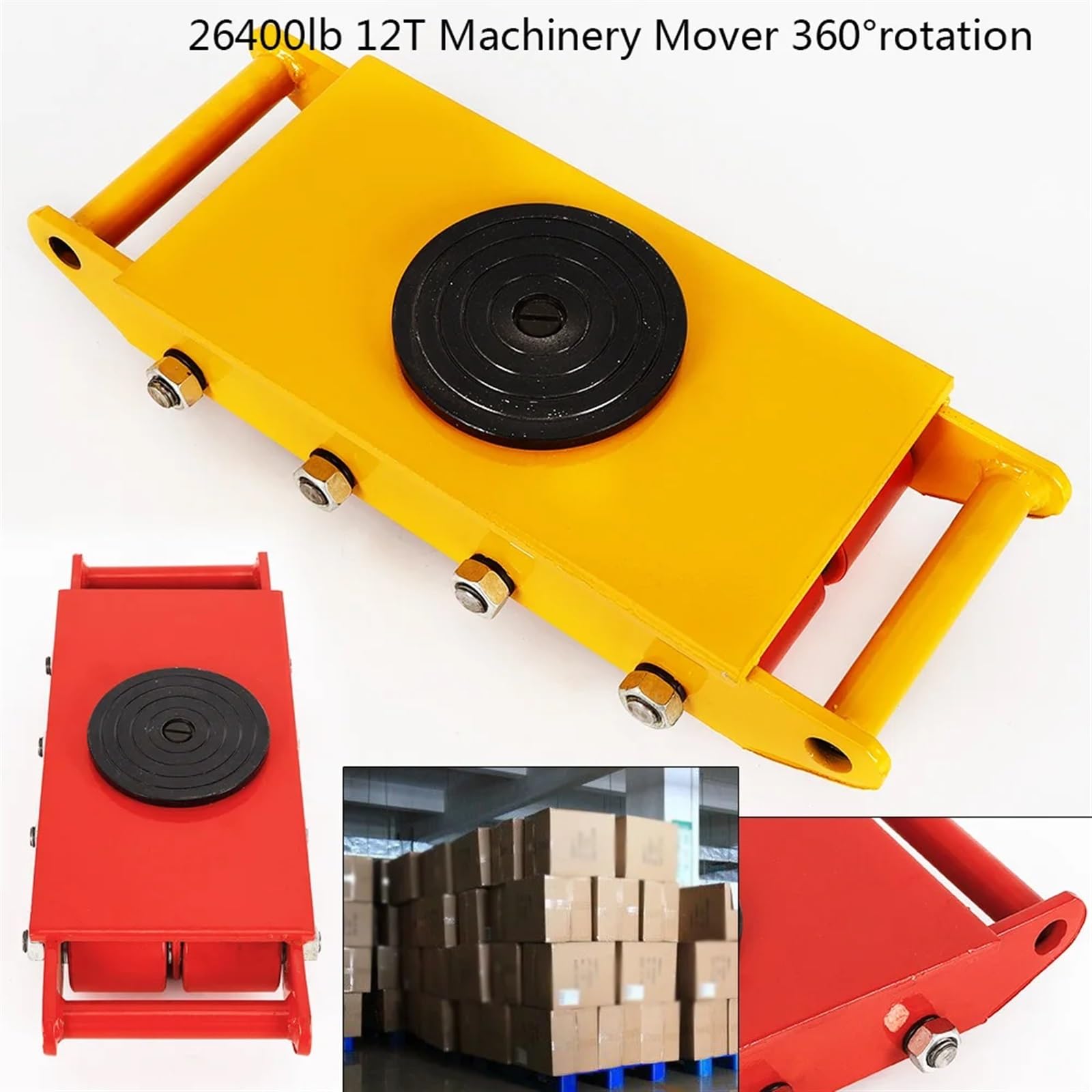 Vehículo Industrial de Gran Capacidad para la manipulación de maquinaria: camión de Plataforma con Rodillos de 12 toneladas, con rotación de 360°, 4 Rodillos y Capacidad de Carga de 26.400 l