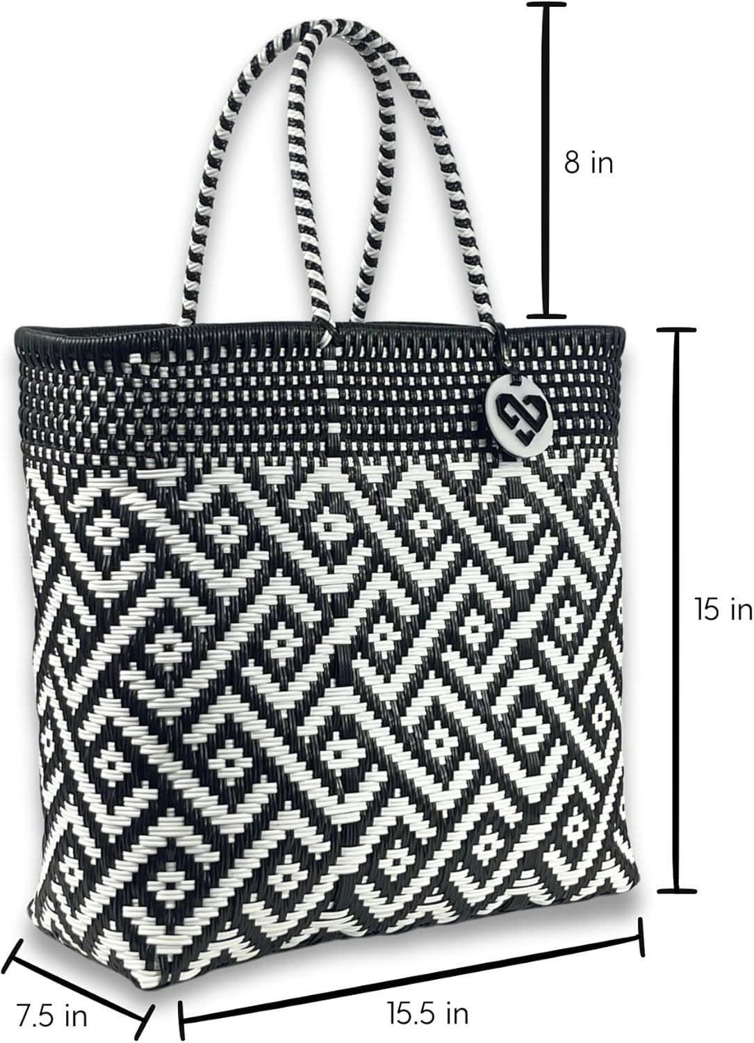 MARIA VICTORIA Large Mexican Woven Tote - Waterproof Multi-Color Beach & Shopping Bag - Image 4