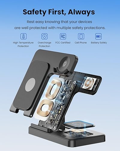 Miniatura 60 de Cargador inalámbrico, soporte de carga inalámbrica rápida de 15 W [adaptador incluido], compatible con iPhone 15 14 13 12 11 Pro Max XS XR X 8