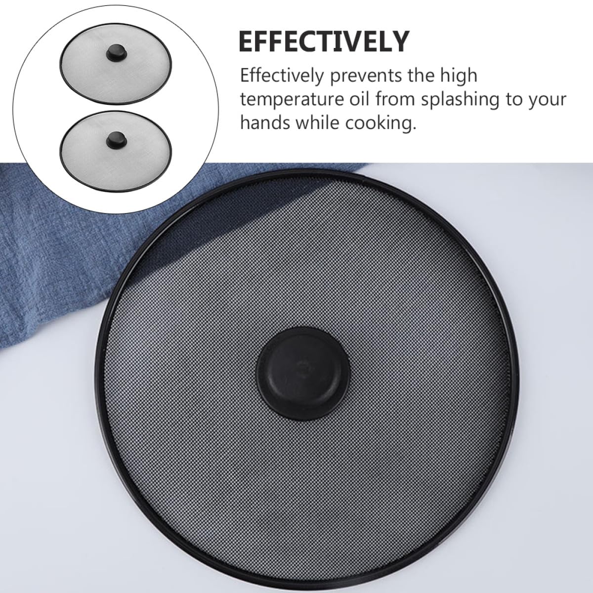 4piezas Cubierta Antisalpicaduras De Acero Inoxidable para Olla Protector De Salpicaduras De para Cocina Diseño De Malla Densa y Antideslizante