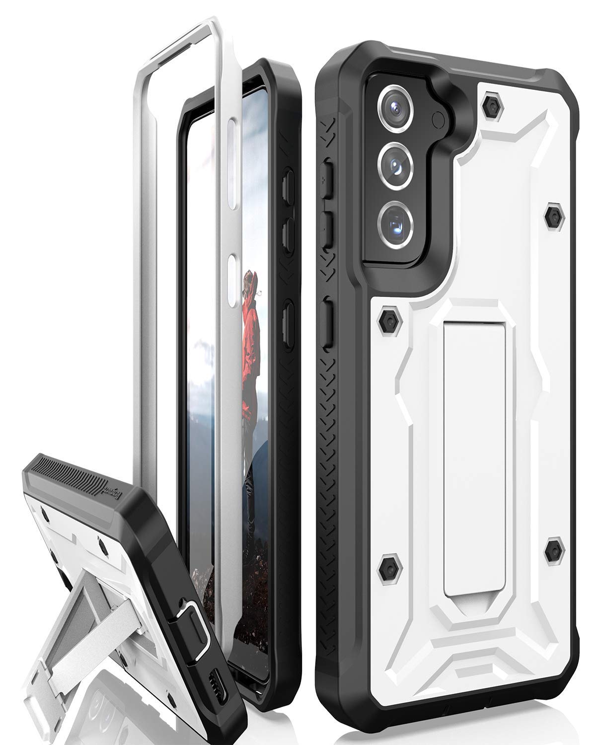 ArmadilloTek Vanguard Compatible with Samsung Galaxy S21+Plus Case,  Military Grade Full-Body Rugged with Built-in Kickstand [Screenless  Version]
