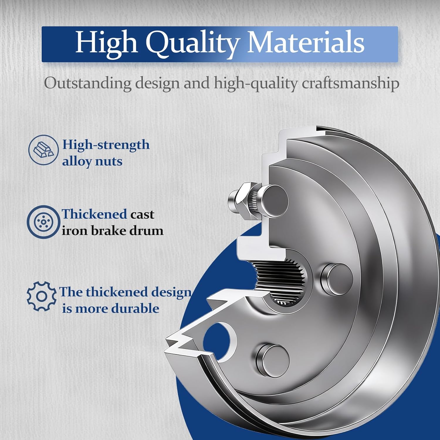 Golf Cart Brake Drum/Hub Assembly for EZGO
