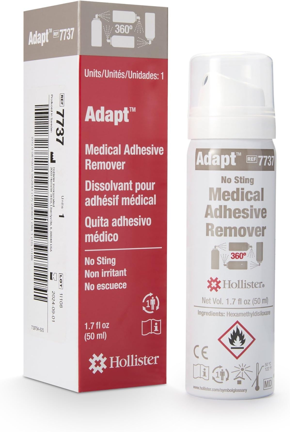 Adapt Adhesive Remover Spray Spray 50 mL, 7737 - Sold by: Pack of One