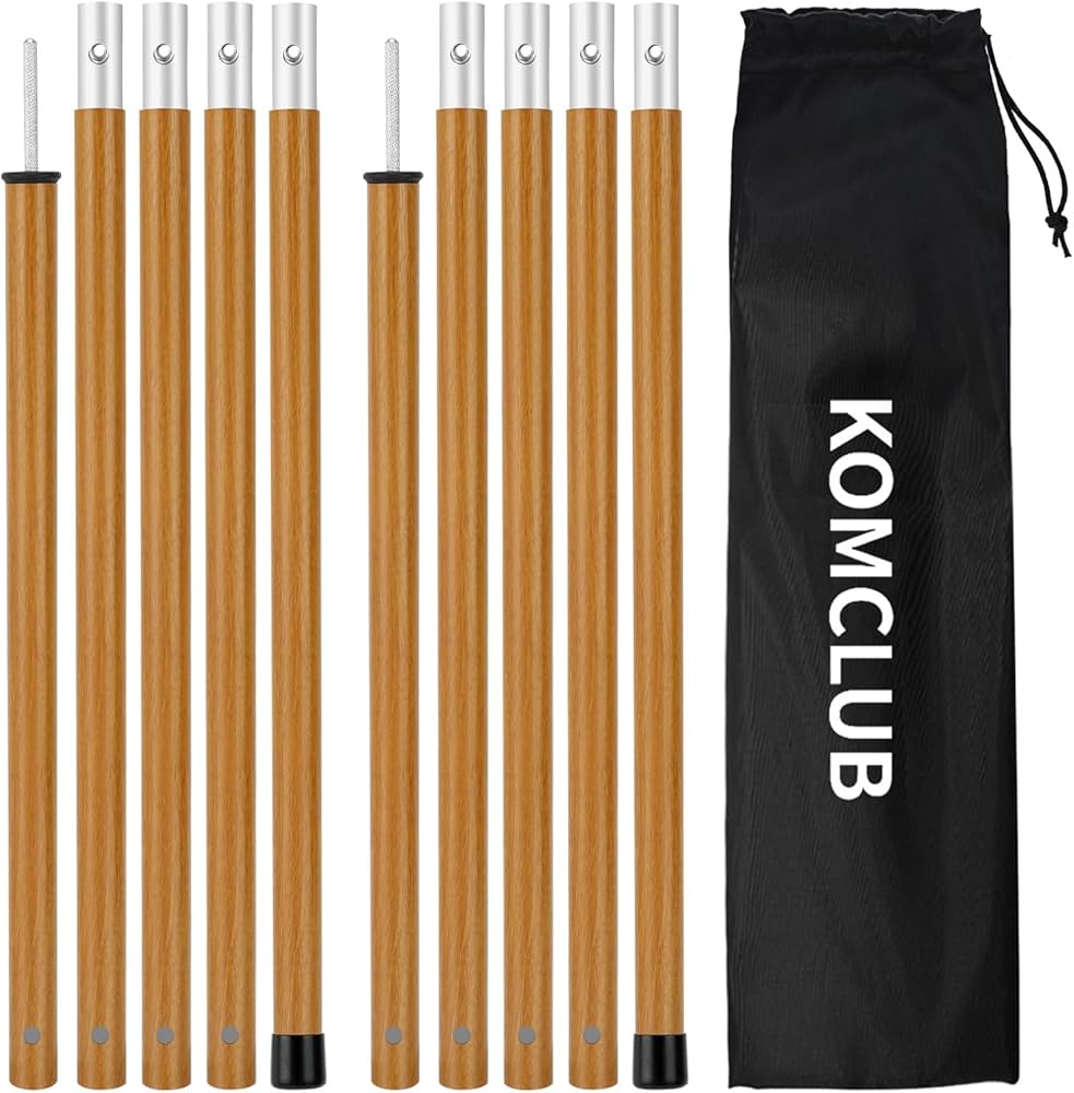 Amazon.co.jp: KOMCLUB タープポール テントポール アルミ 最長