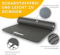Muawo Prémium Fitness Matrac - Extra Vastag (1,5 cm) és Hosszú (190 cm) Csúszásmentes Jóga és Tornaszőnyeg, Sötétkék, NBR Habból, Bőrbarát,  5