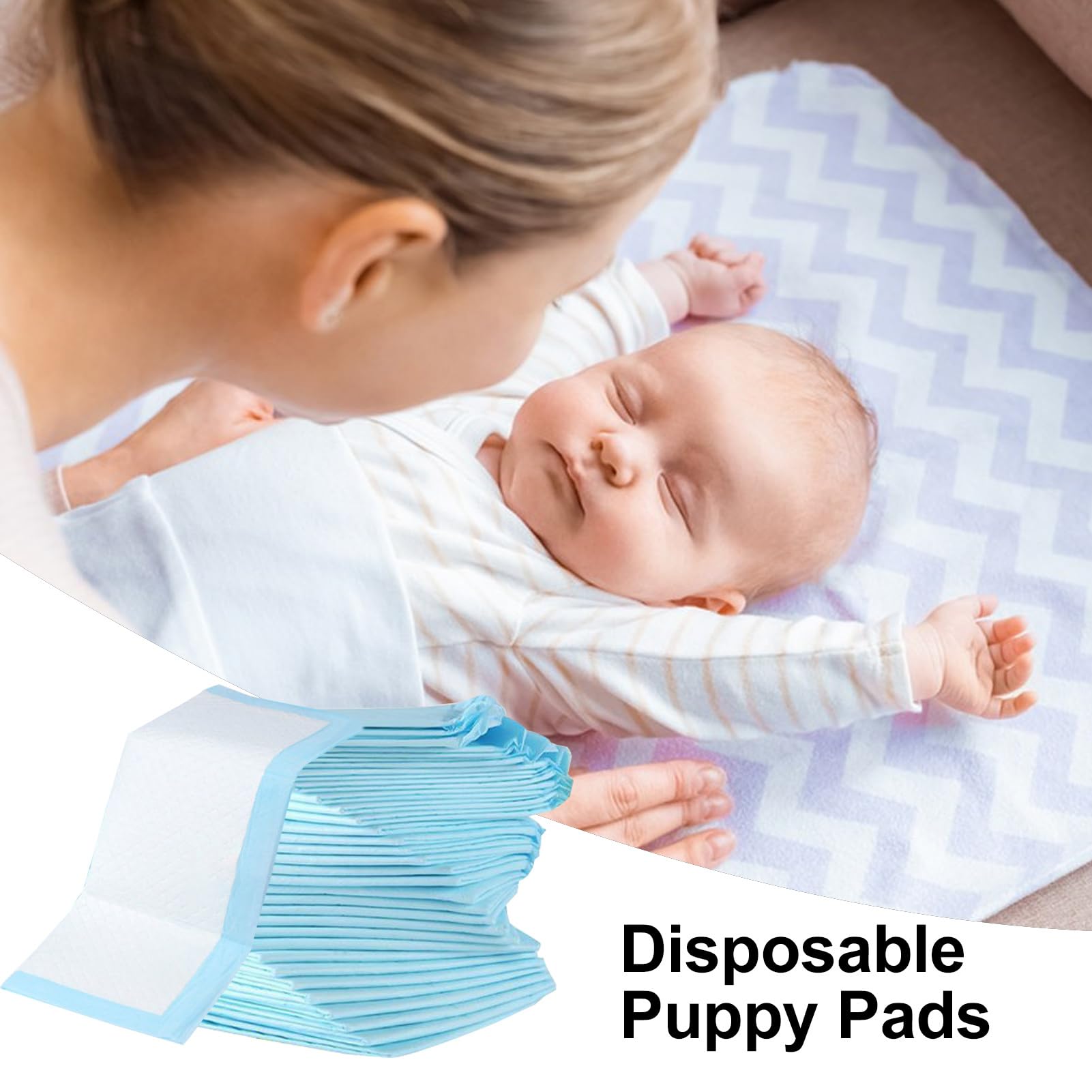 Lot de 100 tapis à langer jetables, grande protection absorbante, doublure inodore et anti-fuite, tissu non tissé à séchage rapide pour bébé, personnes âgées, animaux domestiques