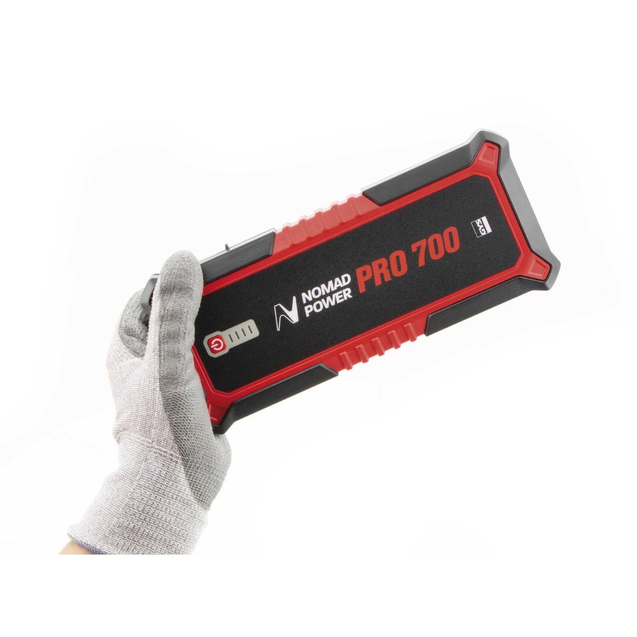GYS, NOMAD POWER PRO 700, Démarreur/Booster Batterie Lithium Portable 2000A, Véhicules 12V (Moto, Voiture, Utilitaire), Démarrage Sécurisé, Batterie Externe 6Ah (PowerBank), Lampe LED, Ecran LCD