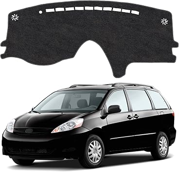 Dash Cover Mat for Toyota Sienna 2004 2005 2006 2007 2008 2009 2010 Non-Slip Dashboard Cover Mat Sunshade UV Rays Protector Interior Accessories