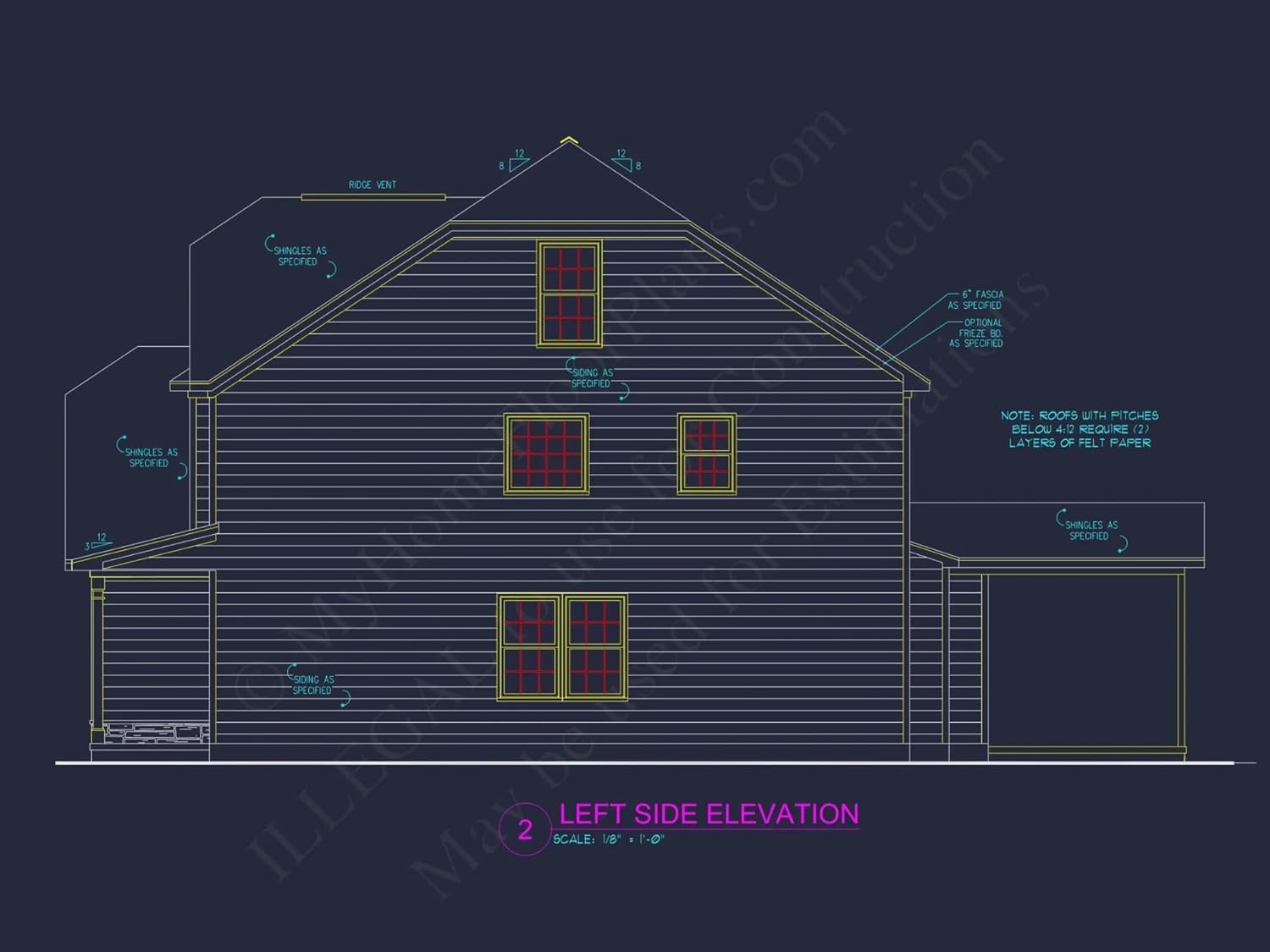 15-1440 HOUSE PLAN - Modern Craftsman House Plan with Open Floor Designs and CAD Blueprint
