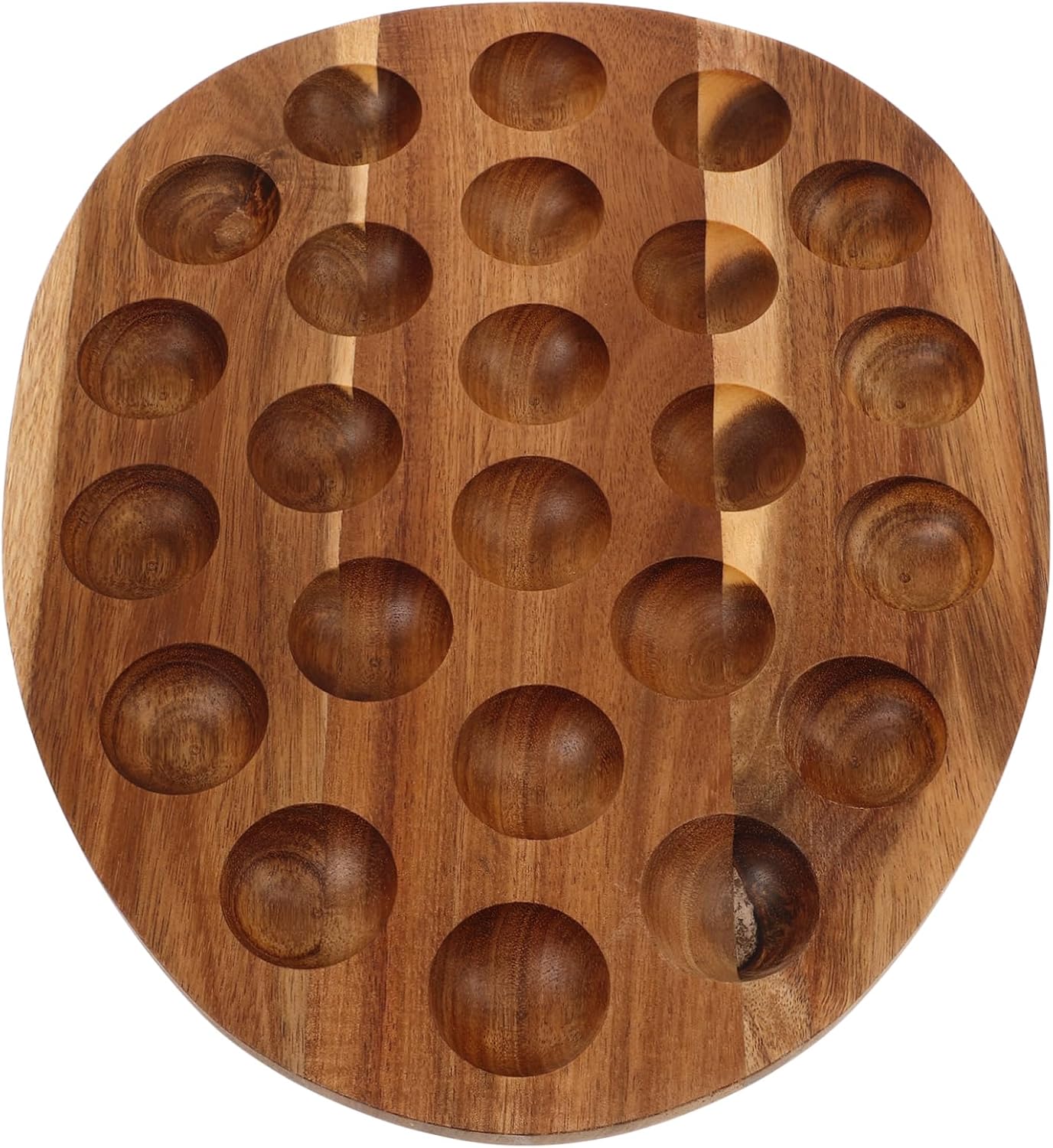 OUNONA Wood Storage Tray for Eggs Rustic Kitchen Organizer for Refrigerator and Countertop Minimalist Design for Home Use