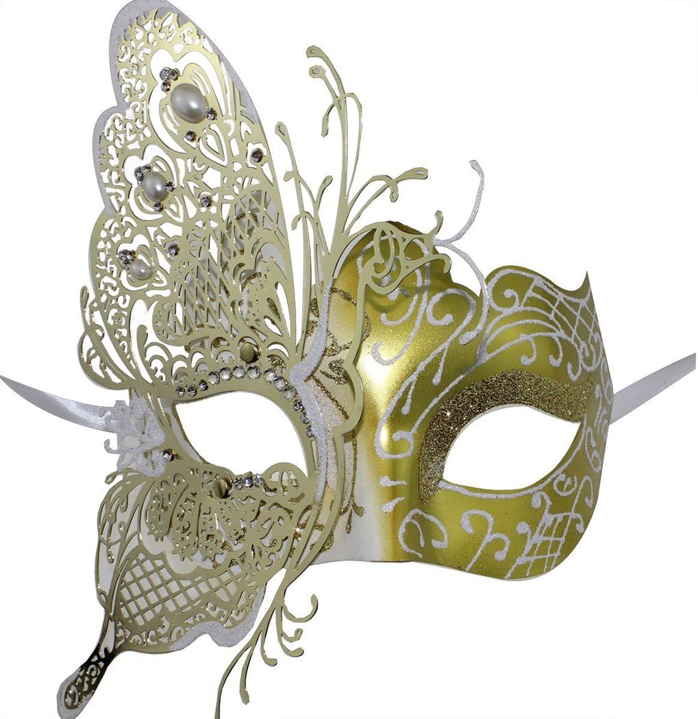 Coddsmz Mysterious Venetian Butterfly Shiny Butterfly Lady Masquerade Halloween Mardi Gras Party Mask
