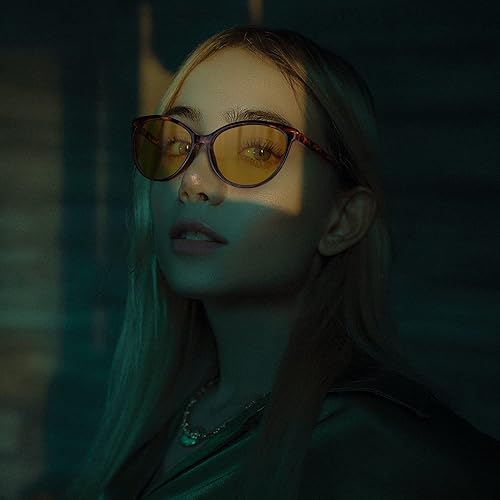 Miniatura 4 de TJUTR Gafas de visión nocturna para mujer, gafas polarizadas de conducción nocturna que reducen el deslumbramiento, gafas nocturnas con protección