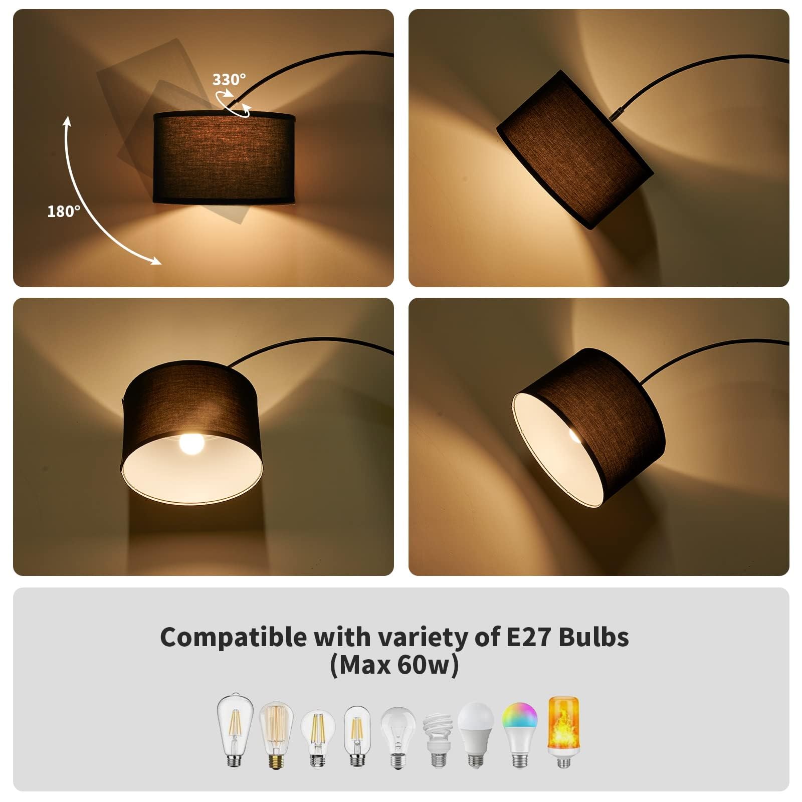 FLOS KTribe F3 vloerlamp met stoffen kap, beige