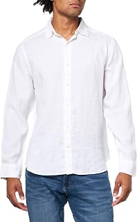 Nautica Men's Long Sleeve Solid Linen Button Up Shirt