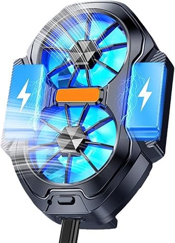 Mobile Cooler Stand - Fan Clip Holder, Phone Heat Control Device, Cooling Gadget, Compact Smartphone Fan with Adjustable Grip Design | Mobile Cooler for Playing Games Watching Videos Music Lis