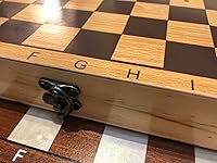 Vista 3 de Tablero de ajedrez plegable de madera de pino para 4 jugadores con piezas de madera