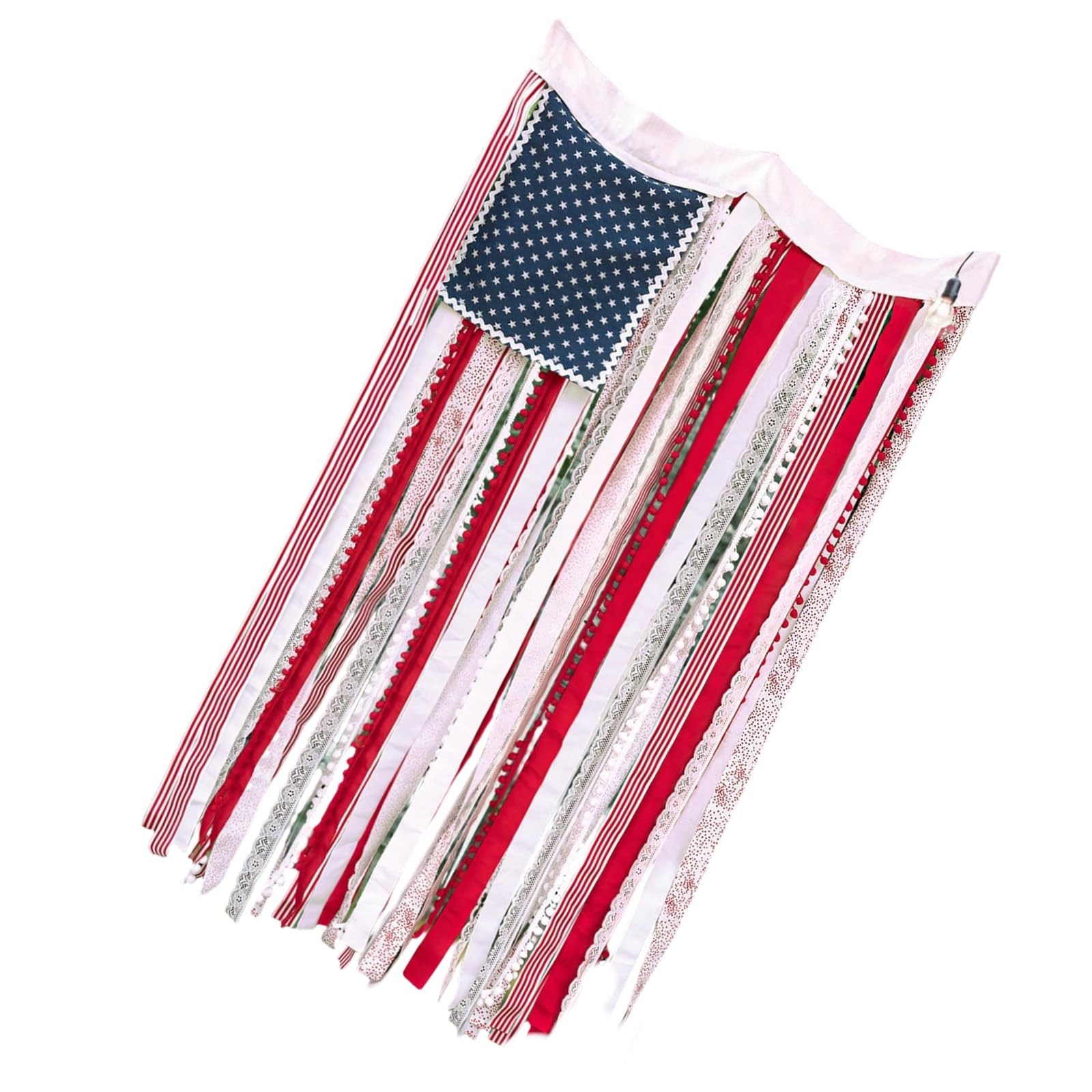 Whoasyst 4Th of July Decorations Rag Americans Flag Banners for 250Th Anniversary Celebration Outdoor Indoor Decorations Yard Sign Rag Americans Flag Banners