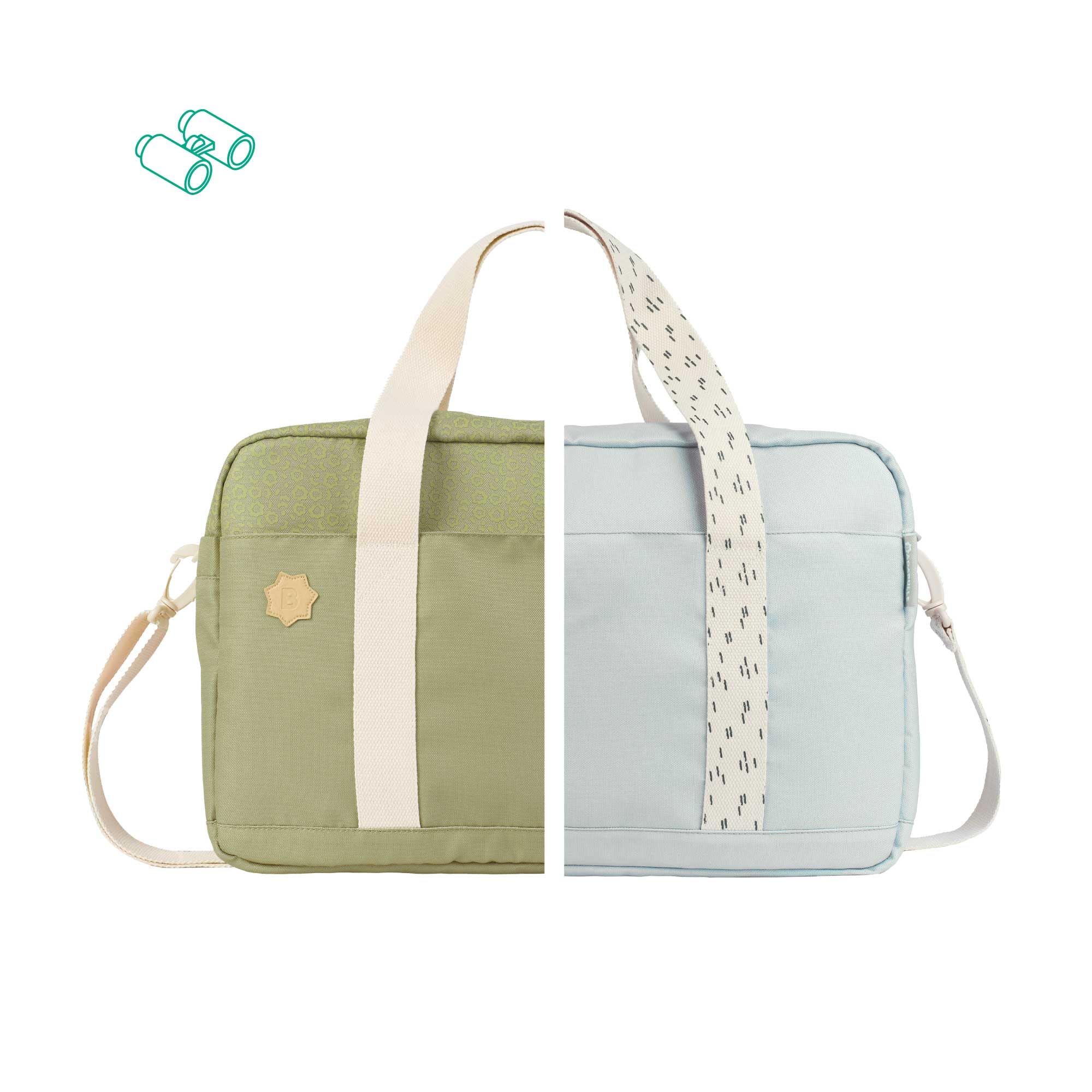 Badabulle Sac à langer Bowling, Grande Contenance 26L, Nombreuses poches, Matelas à langer inclus, Olive