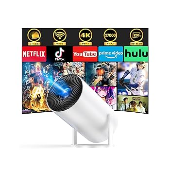 ⭕新品・未開封【プロジェクター 小型 15000lm 4K対応 ミニ三脚付 】 Amazon.co.jp: 【令和6年11月最新電動フォーカス＆低騒音＆100