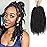 Passion Twist Crochet Hair,10 Inch 9 Packs Pretwisted Passion Twist Hair, Soft Pre Looped Crochet Hair For Women, Short Black Curly Crochet Twists Braids(10,1B)