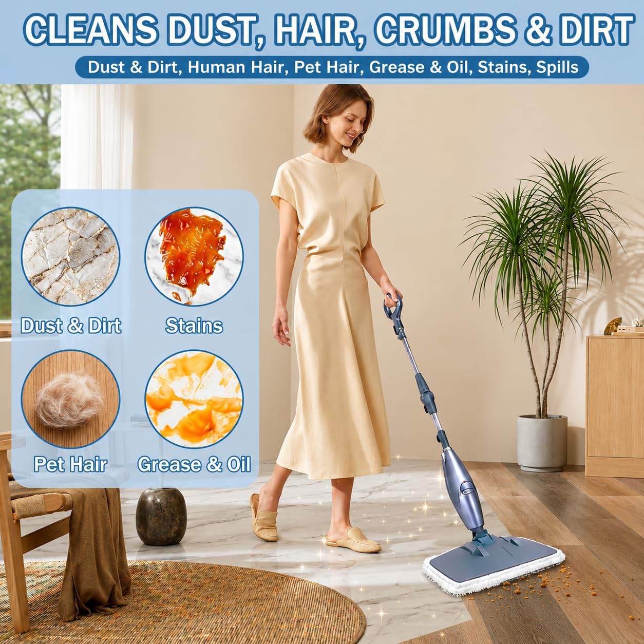 360 ° cabezal de repuesto fregona mopa microfibers Mop Head Recambio para Hurricane roating sistema de mopa