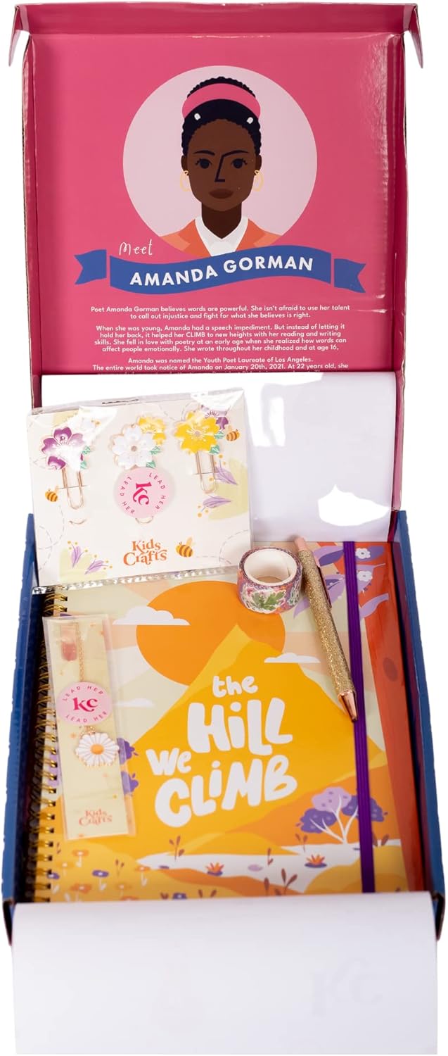 Kids Crafts Climb Like Amanda Empowerment Journaling Craft Kit - Journal for Girls Ages 8-12 | Journals for Kids | Great 10 Year Old Girl Birthday Gifts to Inspire and Motivate.