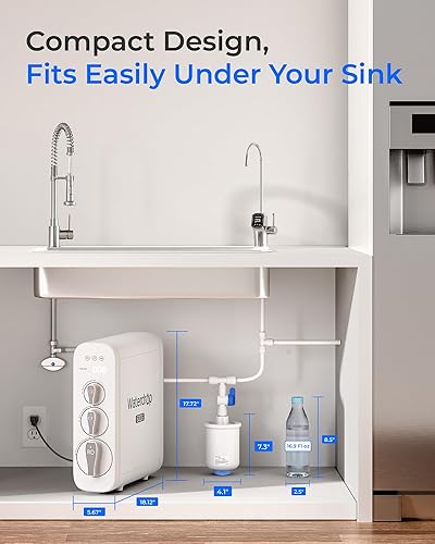 Miniatura 6 de Waterdrop PMT Tanque de presión de agua pequeño, tanque de presión RO para todos los sistemas de ósmosis inversa sin tanque, mini tanque de