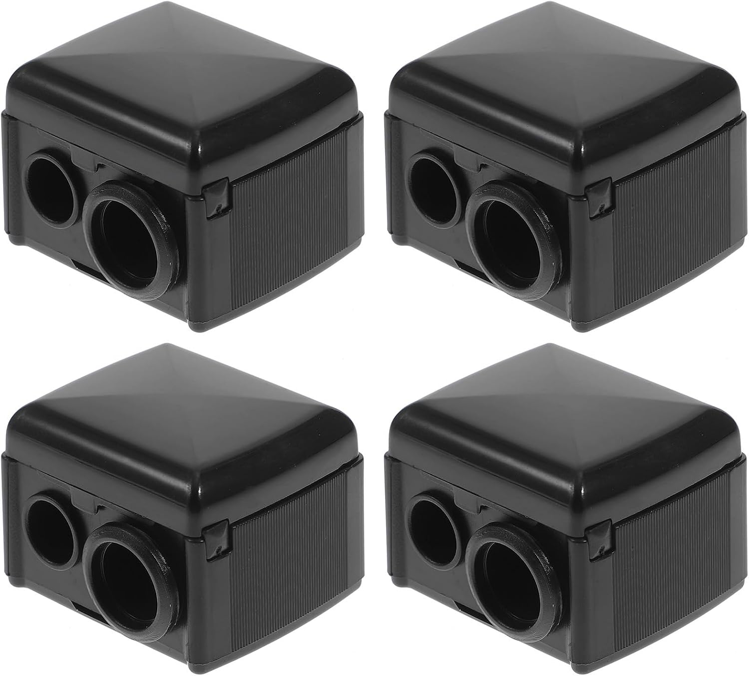 4pcs Makeup Pencil Sharpener Dual Hole for Eyeliner and Lip Liner