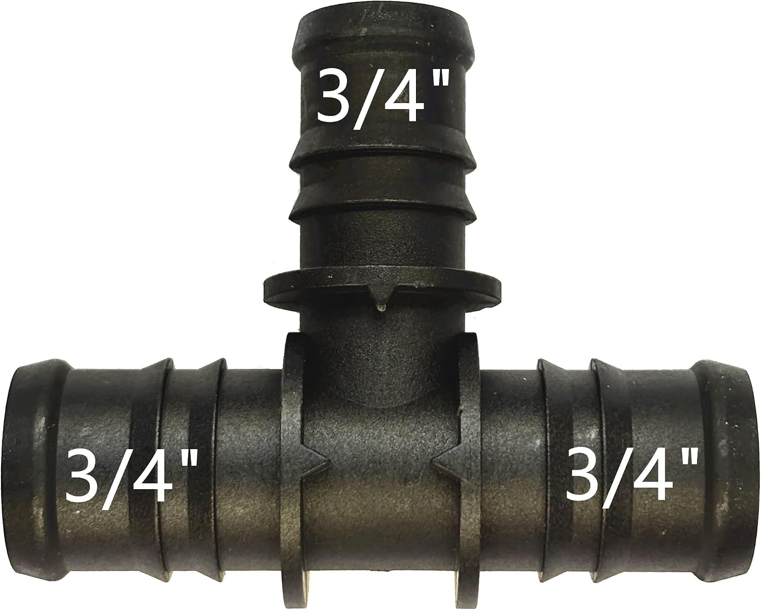 3/4 Inch T-Type Coolant Hose Connector | 3-Way Barbed Tee Fitting for for BMW,Mercedes-Benz,Audi,VW,Ford,Porsche,Chevrolet,Radiator Tube Repair Kit,Heater Core Cooling System Part(Fits 19mm ID Hose)
