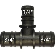 3/4 Inch T-Type Coolant Hose Connector, 3-Way Barbed Tee, Radiator Fitting