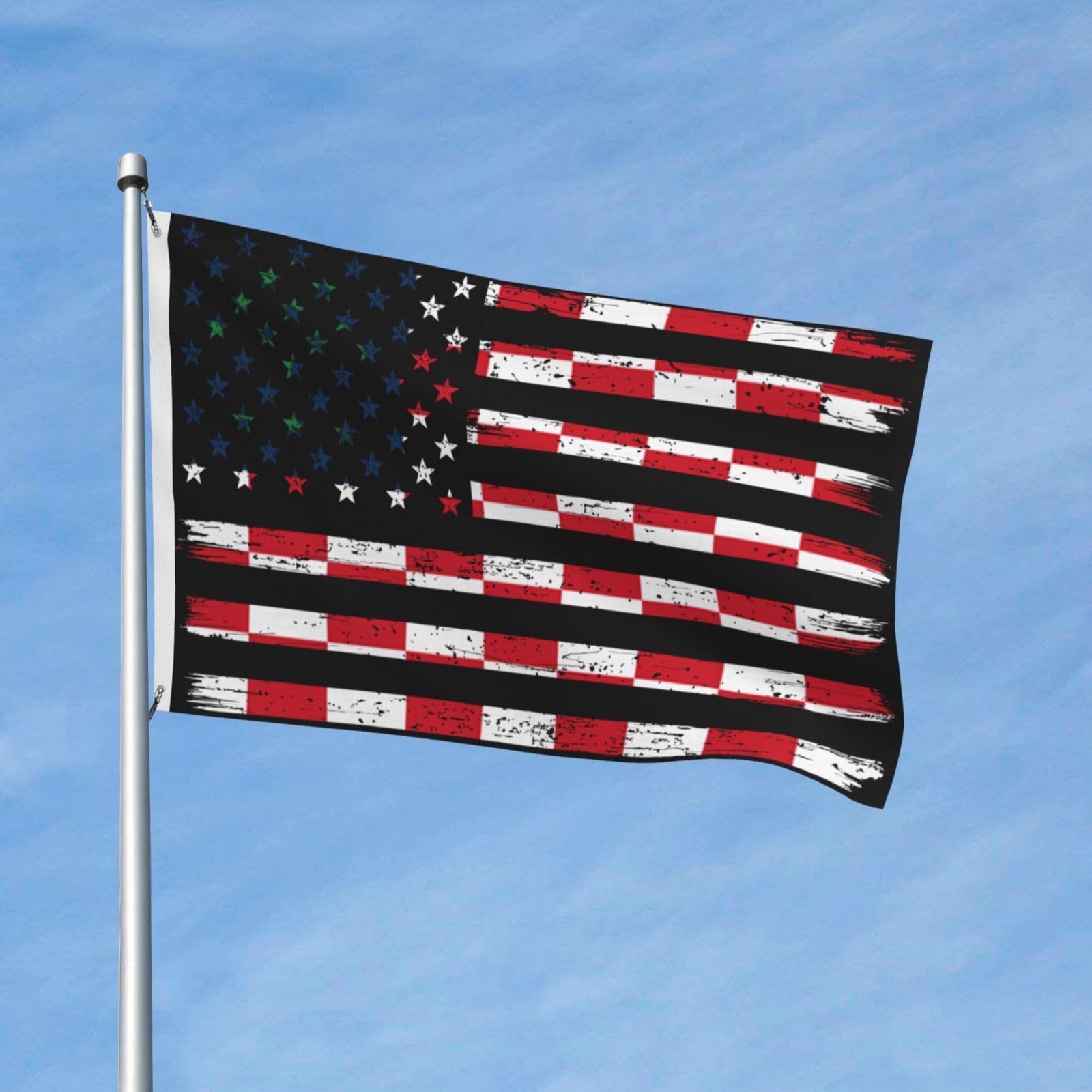 Double Sided US And Flag Of Elm Mott, Tx Flags 3x5 Outdoor Banner With 2 Brass Grommets Flag House Yard Farmhouse Decoration Flags for Outside
