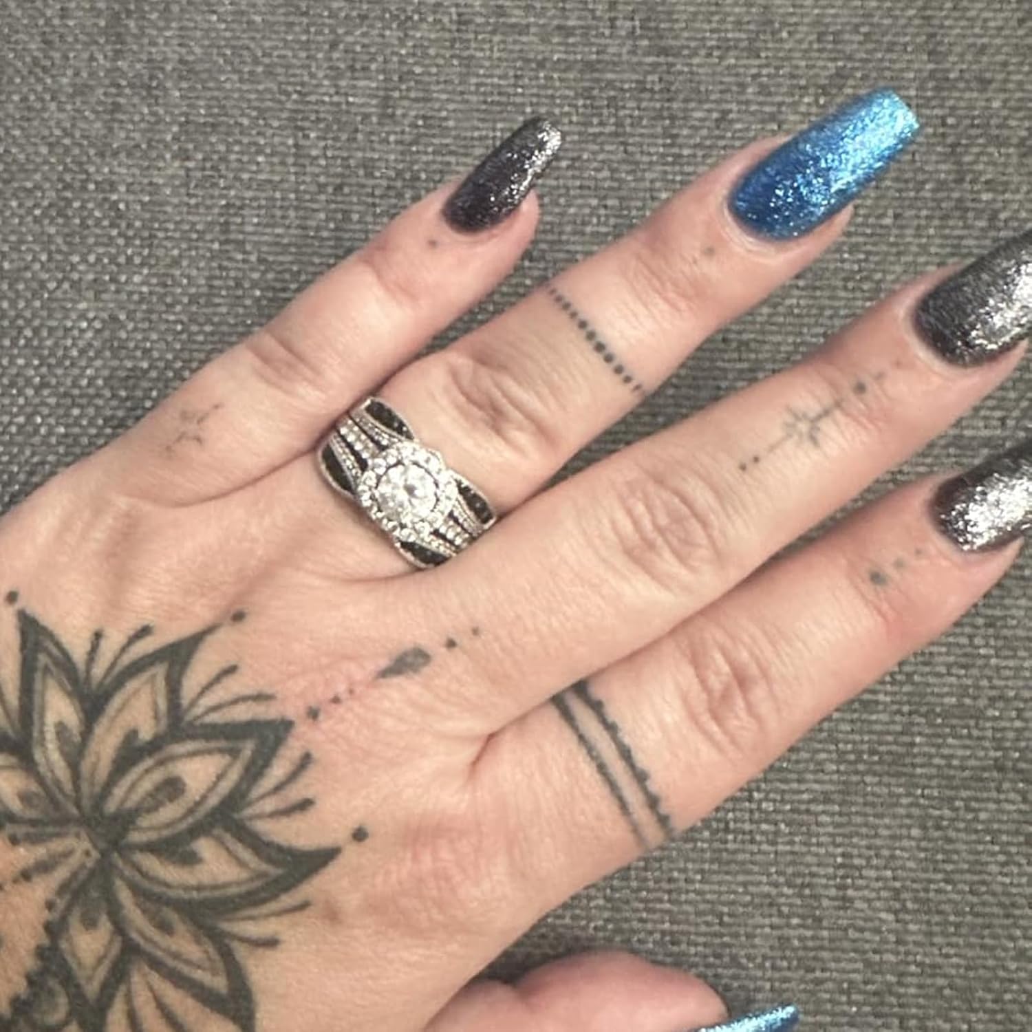 Newshe Jewellery Wedding Rings for Women Cubic Zirconia Engagement Bridal Band Set 925 Sterling Silver Promise Anniversary Enhancers and Wraps Round Size 5-12 - Image 4